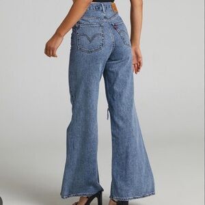 Levi’s High Loose Flare Distressed Jeans